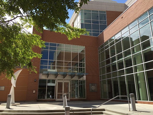 The front door of Global Learning Center