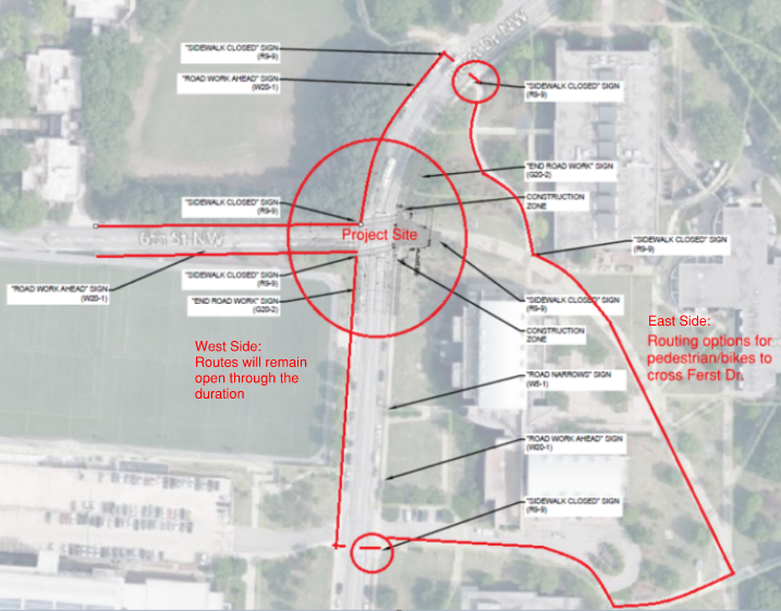 map of bike safety improvements