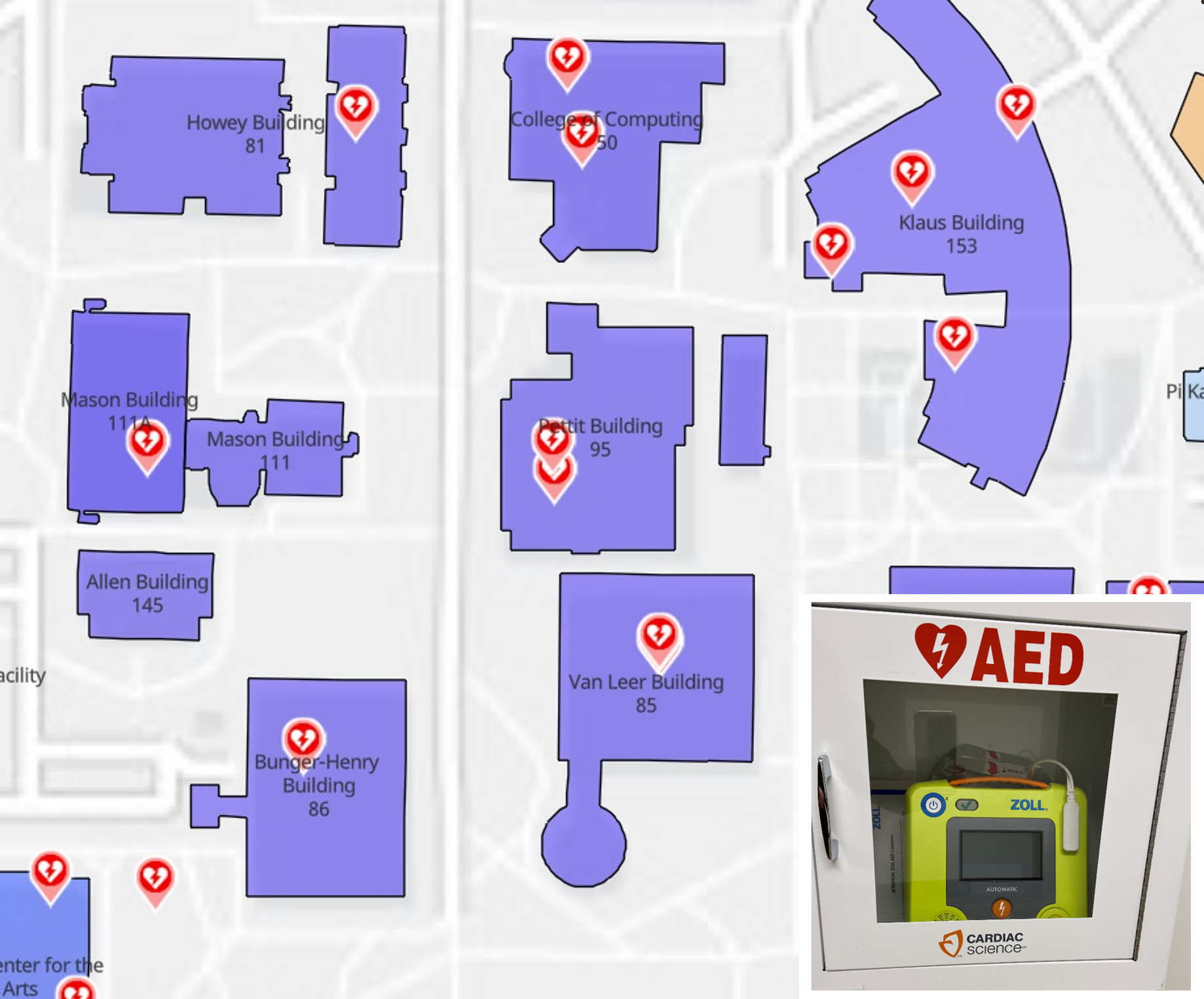 AED Location Map