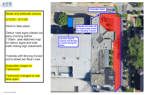 SAPC Construction Techwood Sidewalk and Street Closure SAPC Construction Techwood Sidewalk and Street Closure